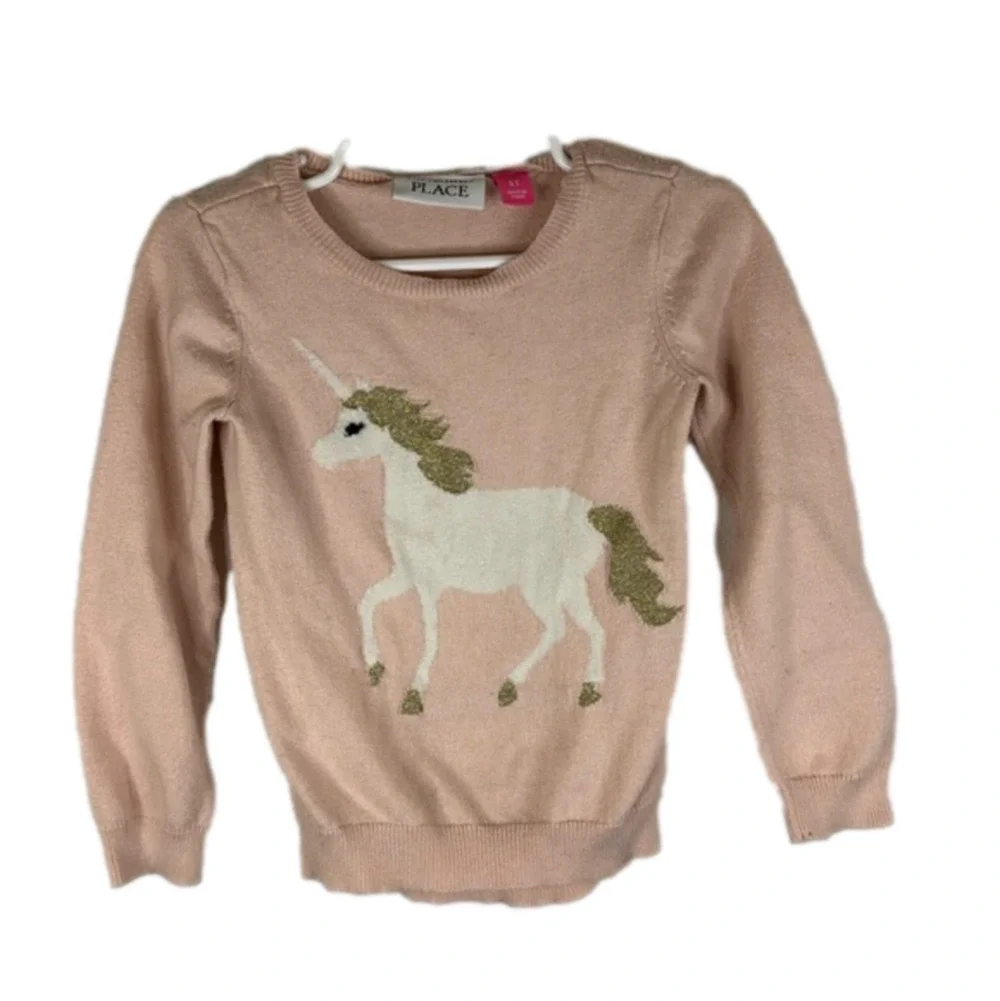 The Children’s Place Unicorn Pink Sweater